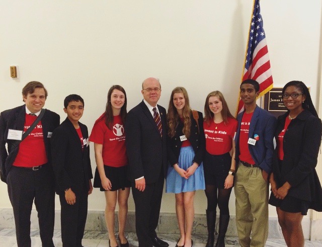 Deerfield Academy students with U.S. Rep Jim McGovern