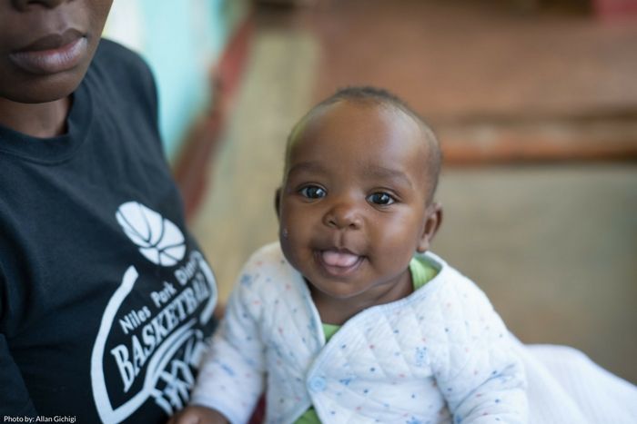 four-month-old baby Blessing in Kenya
