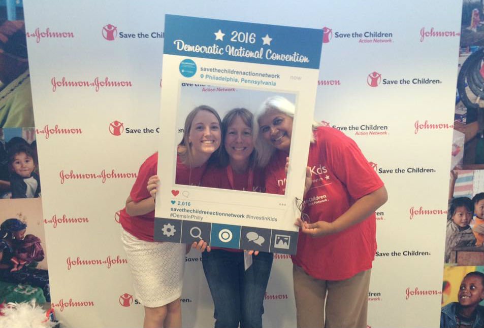 Cecily with SCAN staff at the DNC lounge