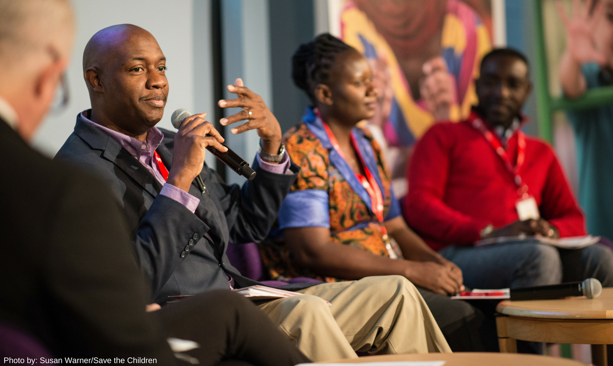 Eric Bridgett, a teacher from Mississippi, speaking at the Advocacy Summit